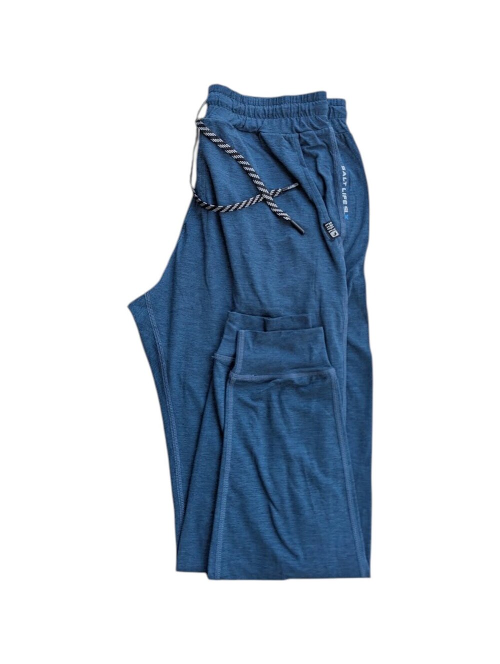 Salt Life SLX M Blue Heather Stride Performance Activewear Joggers Pants 29x28